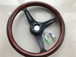 universal high quality 350mm /14inch/35cm Wooden Phoebe steering wheel racing car steering wheel three racing Phoebe