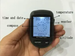 LCD digital 8 em 1 / bússola + altímetro + barômetro + termômetro + previsão do tempo + histórico + relógio + calendário para hiking caça