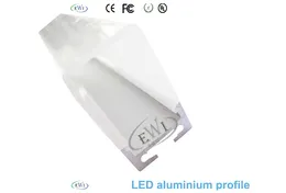 10 x 1 m Sätze/Los Home-Design-Aluminium-LED-Kanal und tiefer U-förmiger Diffusor mit Alu-Profil-LED für Decken- oder Pendelleuchten