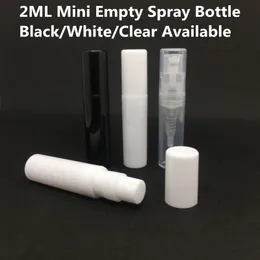 2ml / 2g CLEAR REFILLABLE SPRAY Tom flaska Liten rund plast MINI Atomizer Travel Cosmetic Make-Up Container för parfym Lotion Prov