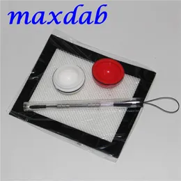 Conjunto de cera de silicone com tapete de silicone de 511 cm e 6ml pokeball em forma de contêiner de silicone 120mm Dabber com tubo de plástico