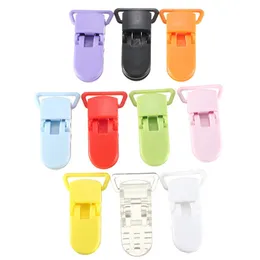 Partihandel-het färgad plastupphängning Soother Pacifier Holder Dummy Clips för baby-tillbehör