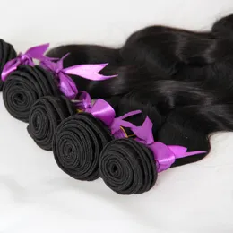 Brazilian Body Wave Bundles Natural Black 5pcs human hair weave sale remy hair bundles double drawn,No shedding,tangle free