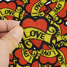 Diy loves patches for clothing iron embroidered patch applique iron on patches sewing accessories badge stickers on clothes bag