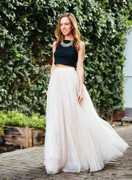 Tulle Long Skirts 3 Layers 1 Lining Fashion Fancy Women Cheap High Quality