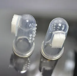 Produttori di set di spazzolini da dito per bambini spazzolino da denti all'ingrosso sicuro spazzola per la pulizia della lingua in silicone Succhietti Massaggiagengive