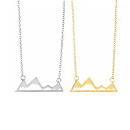 Everfast Wholesale 10Pc/Lot Necklaces & Pendants Dainty Snowy Mountain Top Necklaces for Women Mountain Necklace Women Gift EFN037-F