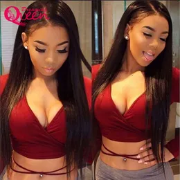 Brazilian Straight 13x6 Lace Front Human Hair Wigs For Black Woman 130% Density Glueless Frontal Wig with Baby Hair Natural Hairline