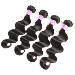 2017 Hot Bemiss Tecer Cabelo Brasileiro Não Transformados Tramas de Cabelo Humano Virgem Malaio Indiano Extensões de Cabelo Peruano 4 PCS Onda Do Corpo feixes