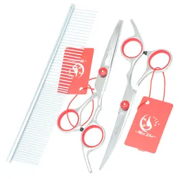 6.0Inch Meisha Hot Sell Coting Thanning coved Dog Shears Professional Pet Grooming Stainless Set Pet Scissors JP440C、HB0001