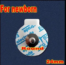 100 PCS 24mm circular Disposable Conductive Pads ECG Ekg Resting Gel Foam Tab for baby newborn use