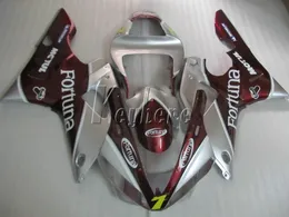 Kit carena 7 regali gratuiti per Yamaha YZFR1 2000 2001 set carene argento rosso vino YZF R1 00 01 IT24