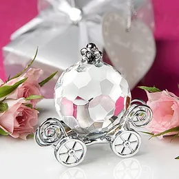 DHL Freeshipping Crystal Pumpkin Coach Favors Crystal Carriage Baby shower baptism wedding favors party gifts