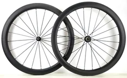 Fri frakt 700C 50 mm djup landsvägscykel kolfiberhjulset 25 mm bredd clincher kolfiberhjul med powerway R36 nav UD matt finish