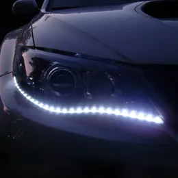 防水車の自動車装飾柔軟な LED ストリップハイパワー 12V 30 センチメートル 15SMD 車 LED デイタイムランニングライト車 LED ストリップライト DRL