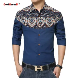 卸売 -  2016年の新しい男性の綿のシャツのビジネスパッチワークのドレスシャツのための長袖デザイナー服カジュアルなスキニーメンズシャツM-5xl