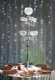 Exquisite tall 9 Arms Crystal Candelabra For Wedding Centerpiece