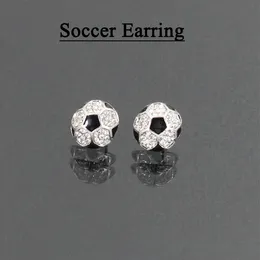 2017 Sparkling Crystal Embellished Round Volleyball/Soccer/Football/Baseball/Softball Stud Earrings Sports