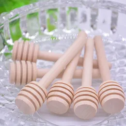 Drewniane Dippers Honey Stick Dippers Miód Pręt Mit Honey Doche 8 cm Narzędzia kuchenne Dostawy Szybka wysyłka