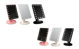 Nowy 360 stopni Rotacja Ekran dotykowy Makijaż Mirror Cosmetic Składana przenośna kompaktowa kieszeń z 16/22 LED Light Makeup Tool