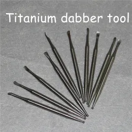 Partihandel Titanium Dabber Gr2 Ti Nail Dabbing Tool Short Titanium DAB För Glas Bongs Glasrör Dab Nail Dabber Gratis frakt