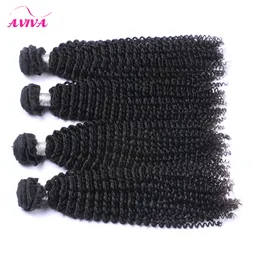 Mongolski Kinky Curly Virgin Włosy Wiązki Wiązki 3 SZTUK Lot Nieprzetworzone Mongolskie Kręcone Włosy Wefts Afro Kinky Kręglo Remy Ludzkie Przedłużanie Włosów