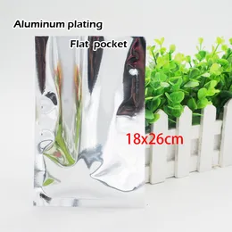 18 * 26 cm aluminium plating platte zak hitte afdichting plating aluminium folie tas voedsel opslag cosmetica verpakkingspot 100 / pakket