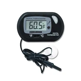 Mini Digital Fish Aquarium Thermometer Tank with Wired Sensor battery included in opp bag Black Yellow color for option Fast shipping