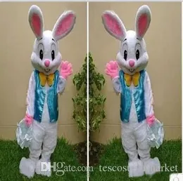 2017 Profesjonalny Easter Bunny Mascot Costume Bugs Rabbit Hare Adult Fancy Dress Cartoon Suit Factory Direct, Darmowa Wysyłka