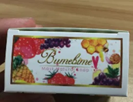 Bumebime Mask Natural Soap Cound Body Свадебная ручная работа Банные бомбы с фруктами Необходимо Белое Яркое Масло Розничная торговля DHL бесплатно