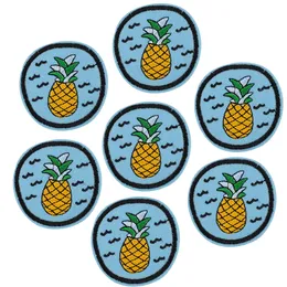 10 pcs Pineapple badges patches for clothing iron embroidered patch applique iron on patches sewing accessories for DIY clothes