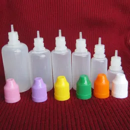 Bottiglia di ago 5ml 10ml 15ml 20ml 30ml 50ml Bottiglie da contagocce morbide 50ml Cappellini per bambini Prova di protezione per bambini La maggior parte del liquido E VAPOR CIG LIQUIDO DHL DHL