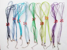 18inch Ribbon Wax Snake Necklace Cord ,1.8inch Extender Chain,12mmx7mm Lobster Clasp, 3pcs Wax Cotton Cord ,DIY Accessory