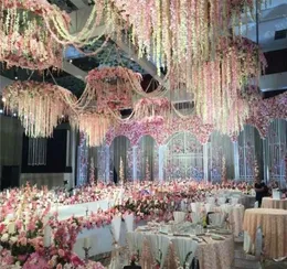 Ortensia artificiale Fiore di glicine 12 colori Simulazione fai da te Arco di nozze Porta Ghirlanda appesa a parete per la decorazione del giardino di nozze