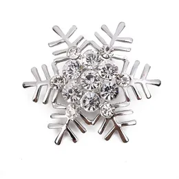 Hot Selling DIY Broscher Jul Snowflake Diamonds Broscher Koreanska Fashion Alloy Brosches Smycken