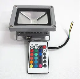 free shiiping LED Floodlight RGB IP67 Waterproof 10W AC85-265V Outdoor Flood Lighting Projecteur Exterieur With 24Key Remote