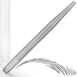 Silver professional permanent makeup pen 3D embroidery makeup manual pen tattoo eyebrow microblade 50pcs/lot free shipping