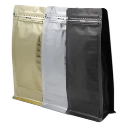 Retail 10pcs/lot 10*24.4*3.5cm Doypack Heat Seal Aluminum Foil Zip lock Package Bag Open Top Eight Side Seal Stand Up Zipper Bag