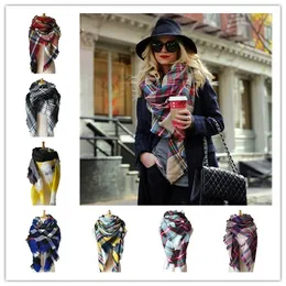 DHL FREE Winter Scarf Women Blanket Plaid Scarf Female Shawls And Scarves Warm Women Short Tassel Tippet 28 colors