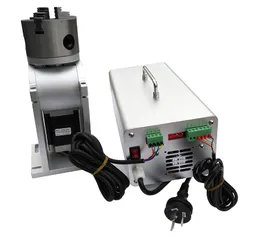 Średnica 80 mm Urządzenie obrotowe do maszyny do oznakowania laserowego światłowodowego .Engrave Roundness Produkt. Widłowy silnik i sterownik