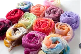 2017 Hot Sell DHL 16Colors Multicolor Womens Girl Scarf Candy Color Silk Scarves, Sweet Candy Rynkade halsdukar, Hängsmycke Smycken Silk Scarves