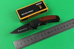 Browning FA15 Coltello chiudibile tascabile piccolo 440C 57HRC Manico in legno Titanio Tattico Campeggio Caccia Sopravvivenza Coltello da salvataggio Utility Strumenti EDC