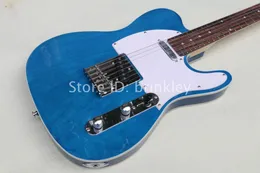 China wholesale factory custom sparkle bule metallic guitar 6 string electric guitar TL