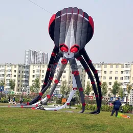 3D 20m Capricorn Black Octopus Kite 1 Line Stunt Parafoil Sport Outdoor-Spielzeug