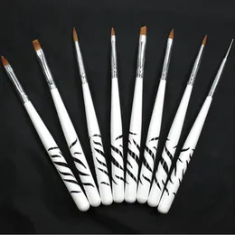 Helpful 8PCS Nail Art Brush Dotting Painting Pen Set Acrylic Drawing Liner Tool #T509