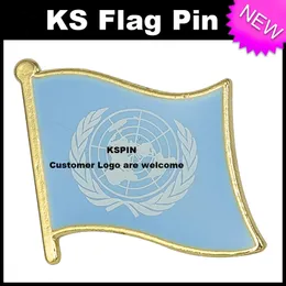 Birleşmiş Milletler Bayrağı Rozeti Bayrak Pin 10 adet bir lot Ücretsiz kargo KS-0255