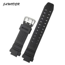 Jawoder Watchband 26 mm czarny silikonowy gumowy pasek opaski dla GW-3500B G-1200B G-1250B GW-3000B GW-2000 Sports Watch Straps220e