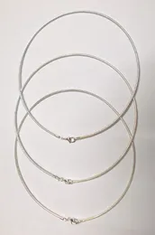 10st Lot Silver Plated Chokers halsbandsladdtråd för DIY Craft Jewelry Gift 18inch W20308o