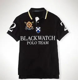 Black Watch Polo Shirt: Mens Classic Fit Short Sleeve Cotton Tee S