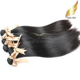 capelli umani vergini fasci di capelli umani brasiliani remy lisci setosi 9a 10 34 colore naturale bellahair alla rinfusa